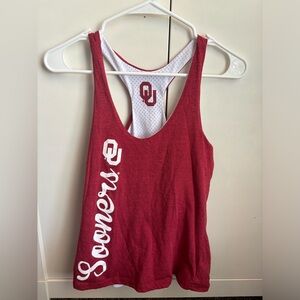 REVERSIBLE OU RAZORBACK TOP RED SIZE SMALL